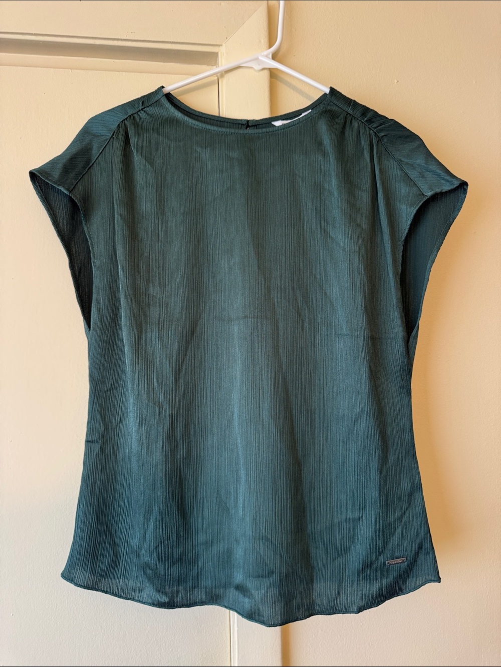 Calvin Klein Deep Teal Cap Sleeve Blouse